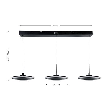 Brilagi - LED rippvalgusti kaablil VERANO 3xLED/15W/230V