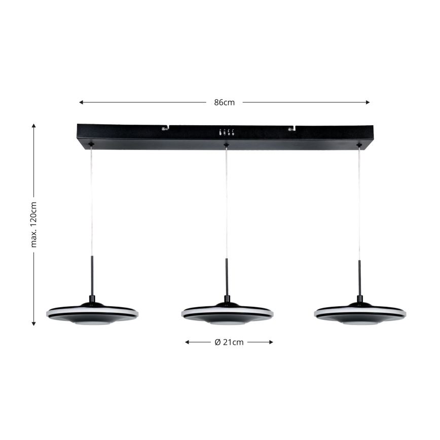 Brilagi - LED rippvalgusti kaablil VERANO 3xLED/15W/230V