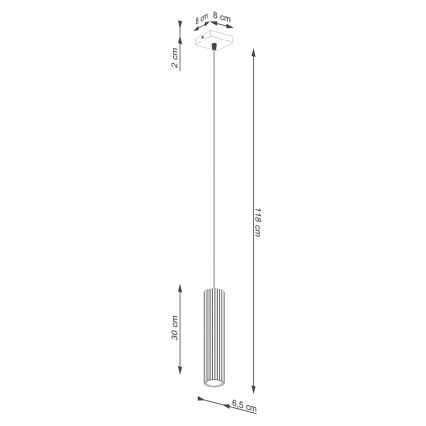 BRILAGI - LED-rippvalgusti kaablile CRESTO 1xGU10/10W/230V oranž