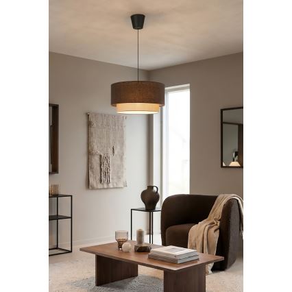 Brilagi - LED-rippvalgusti köisel BOHO ECO 1xE27/10W/230V läb. 40 cm pruun/kreemjas