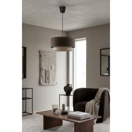 Brilagi - LED-rippvalgusti köisel BOHO ECO 1xE27/10W/230V läb. 40 cm pruun/kreemjas