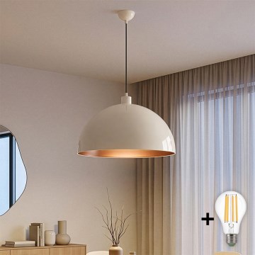 BRILAGI - LED-rippvalgusti METALO 1xE27/40W/230V, läbimõõt 60 cm, beež/vasetoon