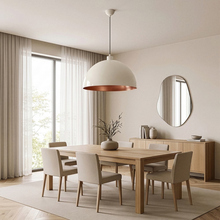 BRILAGI - LED-rippvalgusti METALO 1xE27/40W/230V, läbimõõt 60 cm, beež/vasetoon