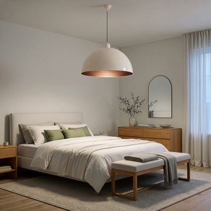 BRILAGI - LED-rippvalgusti METALO 1xE27/40W/230V, läbimõõt 60 cm, beež/vasetoon