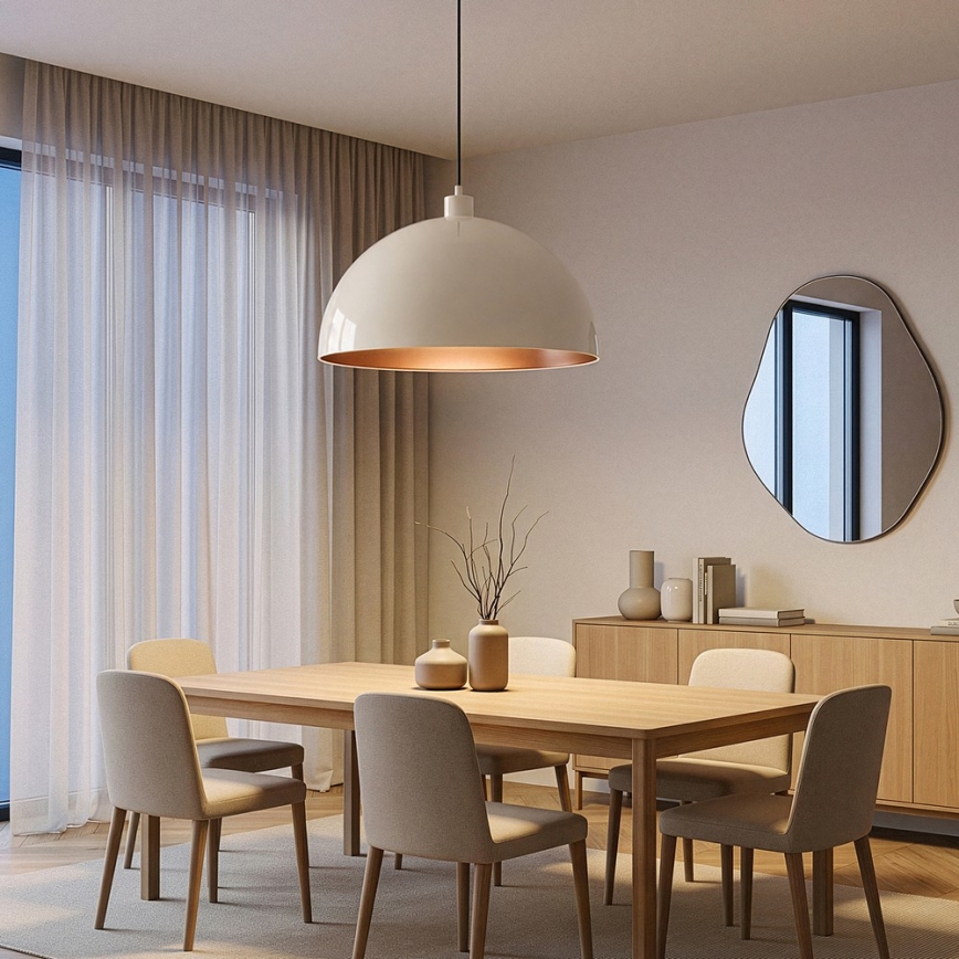 BRILAGI - LED-rippvalgusti METALO 1xE27/40W/230V, läbimõõt 60 cm, beež/vasetoon