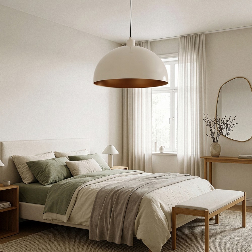 BRILAGI - LED-rippvalgusti METALO 1xE27/40W/230V, läbimõõt 60 cm, beež/vasetoon