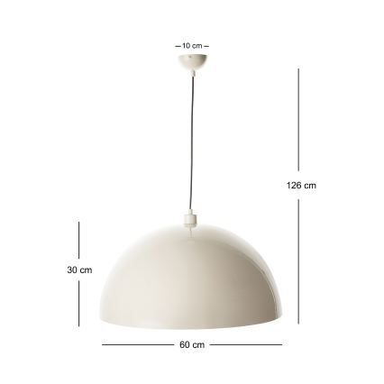 BRILAGI - LED-rippvalgusti METALO 1xE27/40W/230V, läbimõõt 60 cm, beež/vasetoon