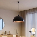 BRILAGI - LED-rippvalgusti METALO kaabliga 1xE27/40W/230V, läbimõõt 40 cm, must/vasetoon