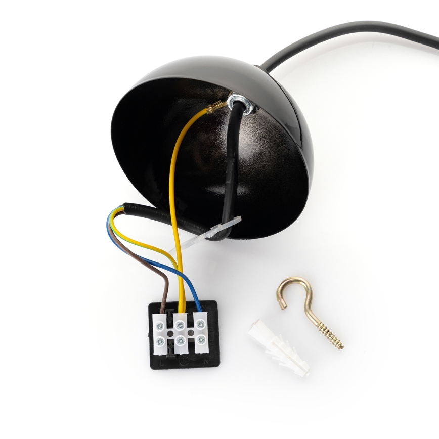 BRILAGI - LED-rippvalgusti METALO kaabliga 1xE27/40W/230V, läbimõõt 40 cm, must/vasetoon