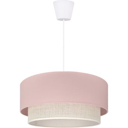 Brilagi - LED-rippvalgusti nööril BOHO BOBO 1xE27/60W/230V läbimõõt 40 cm roosa/kreem