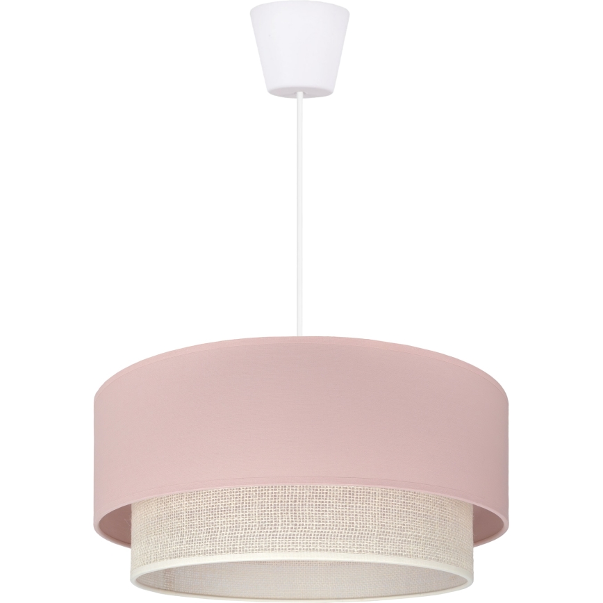 Brilagi - LED-rippvalgusti nööril BOHO BOBO 1xE27/60W/230V läbimõõt 40 cm roosa/kreem