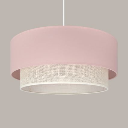 Brilagi - LED-rippvalgusti nööril BOHO BOBO 1xE27/60W/230V läbimõõt 40 cm roosa/kreem