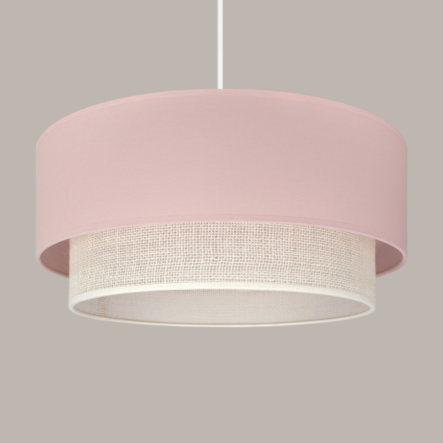 Brilagi - LED-rippvalgusti nööril BOHO BOBO 1xE27/60W/230V läbimõõt 40 cm roosa/kreem