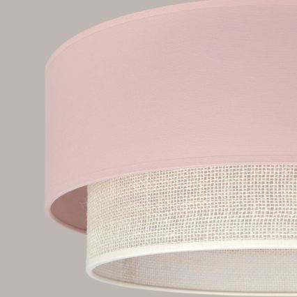 Brilagi - LED-rippvalgusti nööril BOHO BOBO 1xE27/60W/230V läbimõõt 40 cm roosa/kreem