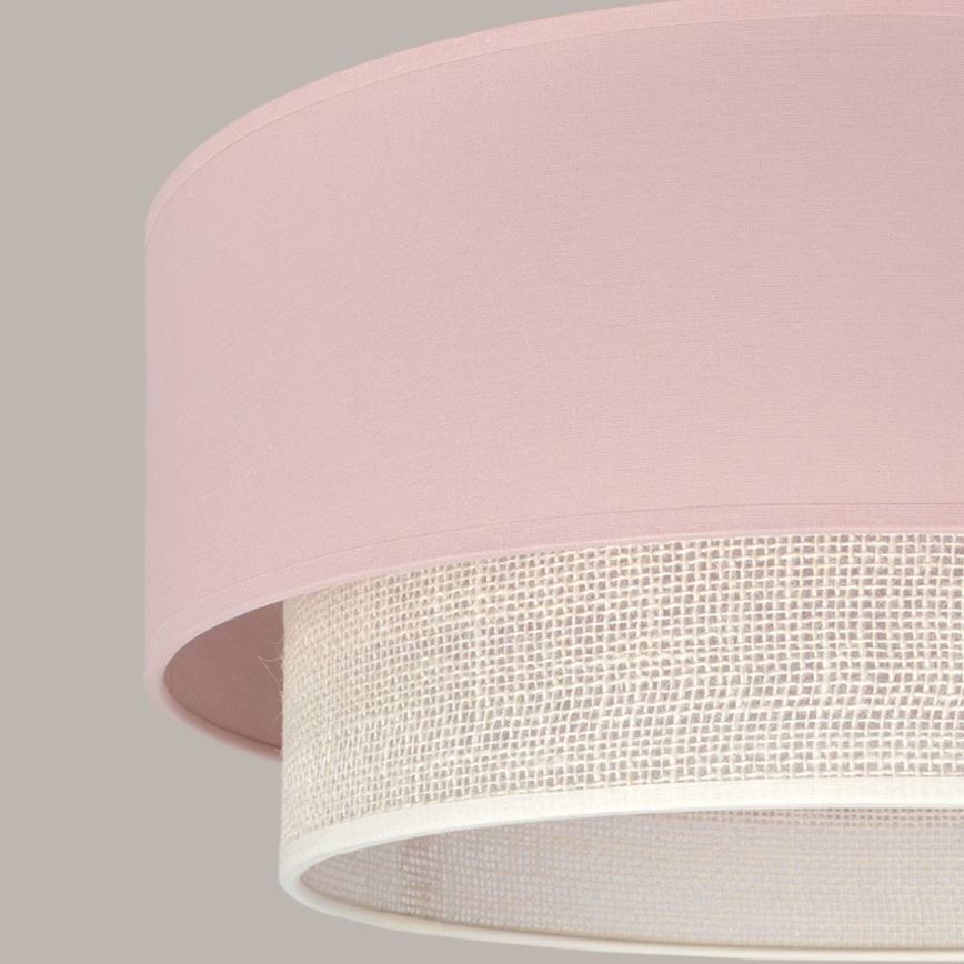 Brilagi - LED-rippvalgusti nööril BOHO BOBO 1xE27/60W/230V läbimõõt 40 cm roosa/kreem