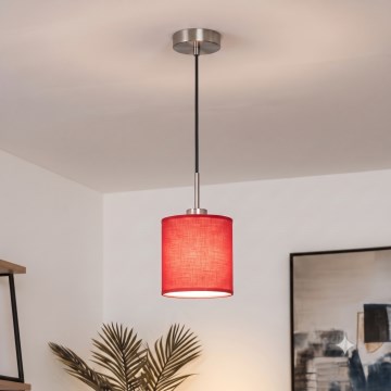 Brilagi - LED-rippvalgusti NUBILA 1xE27/60W/230V, läbimõõt 14 cm, must/punane