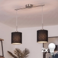 Brilagi - LED-rippvalgusti NUBILA kaabliga 2xE27/60W/230V must