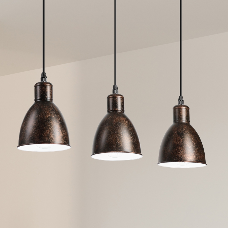 Brilagi - LED-rippvalgusti RIDDY kaabliga 3xE27/60W/230V vask/patina