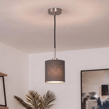 Brilagi - LED-rippvalgusti riputuskaabliga NUBILA 1xE27/60W/230V läbimõõt 14 cm must/antratsiit
