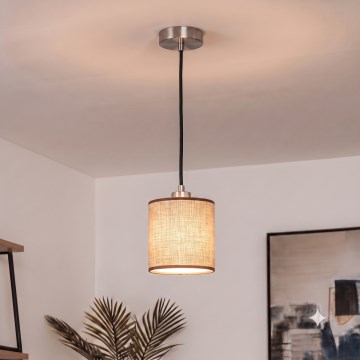 Brilagi - LED-rippvalgusti riputuskaabliga NUBILA 1xE27/60W/230V läbimõõt 14 cm must/pruun
