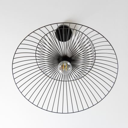 Brilagi - LED-rippvalgusti traadil CERIA WIRE 1xE27/40W/230V, läbimõõt 60 cm, must
