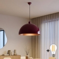 BRILAGI - LED riputuslühter kaablil METALO 1xE27/40W/230V Ø 60 cm bordoopunane/vasetoon