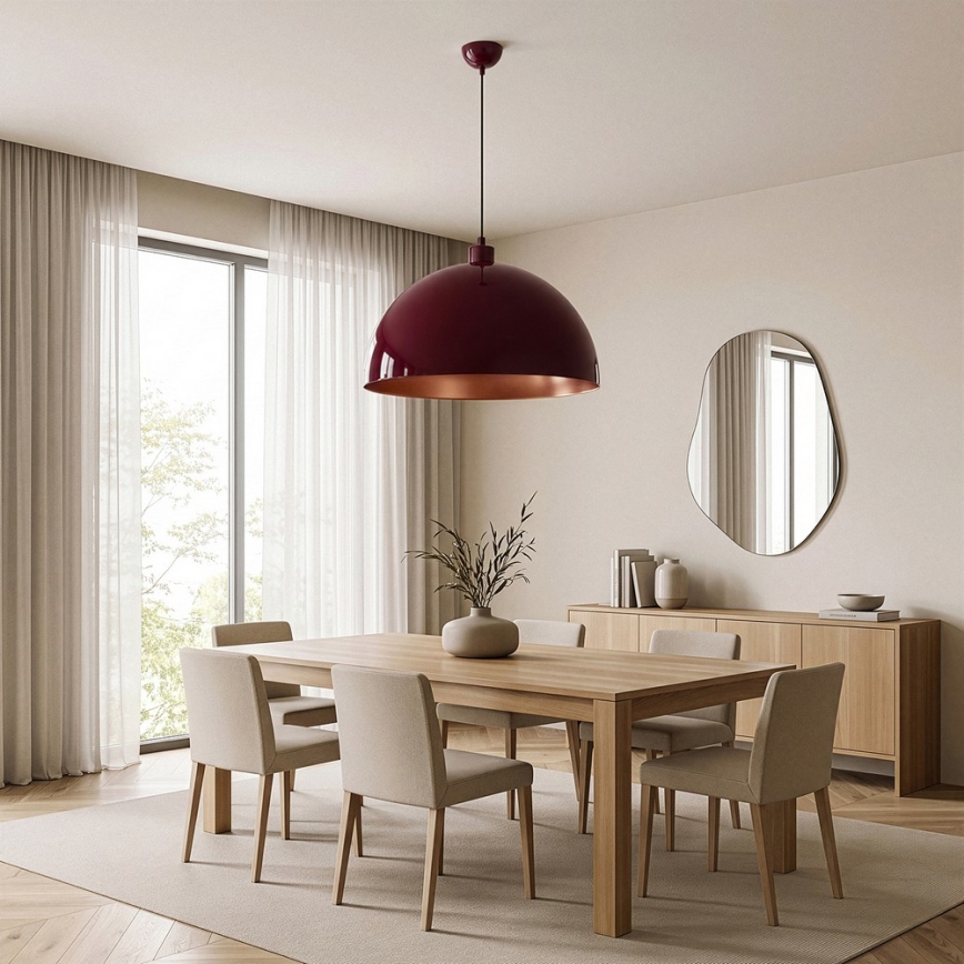 BRILAGI - LED riputuslühter kaablil METALO 1xE27/40W/230V Ø 60 cm bordoopunane/vasetoon