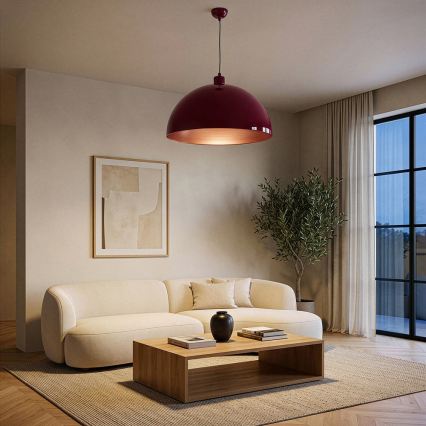 BRILAGI - LED riputuslühter kaablil METALO 1xE27/40W/230V Ø 60 cm bordoopunane/vasetoon