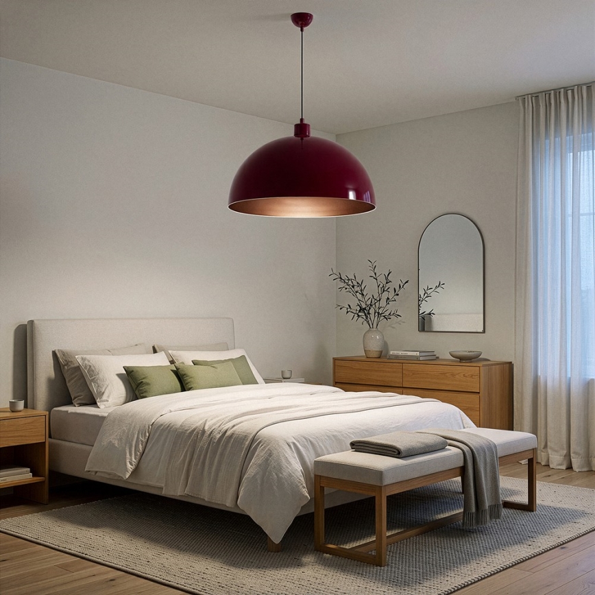 BRILAGI - LED riputuslühter kaablil METALO 1xE27/40W/230V Ø 60 cm bordoopunane/vasetoon