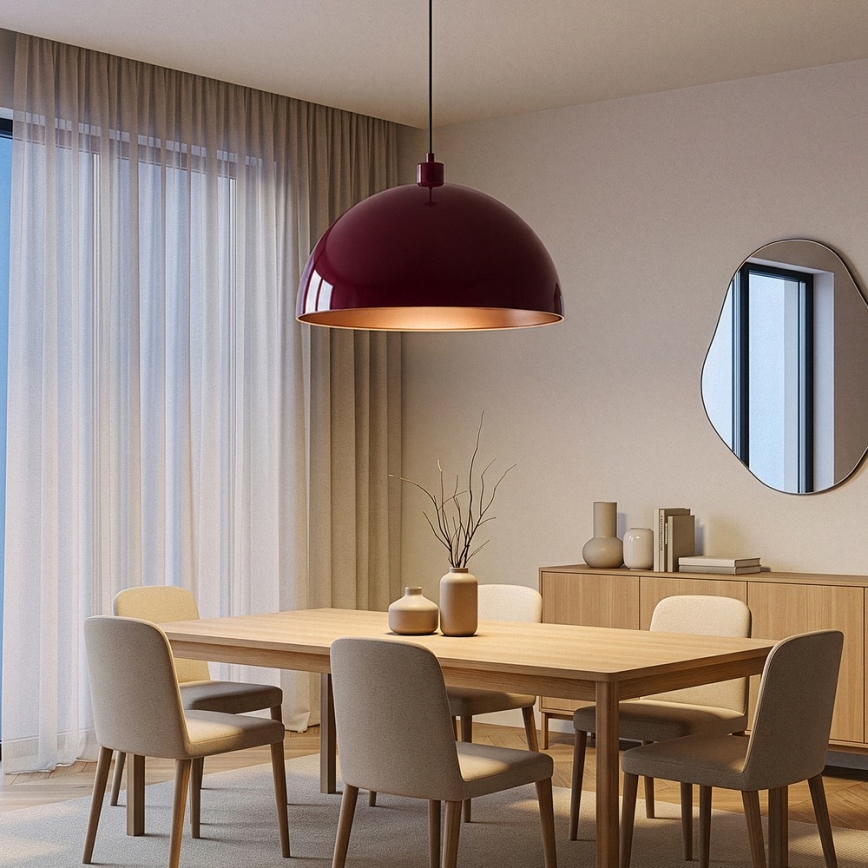 BRILAGI - LED riputuslühter kaablil METALO 1xE27/40W/230V Ø 60 cm bordoopunane/vasetoon
