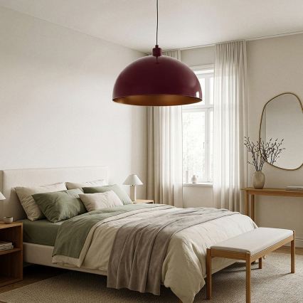BRILAGI - LED riputuslühter kaablil METALO 1xE27/40W/230V Ø 60 cm bordoopunane/vasetoon