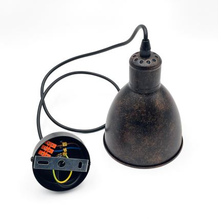 Brilagi - LED riputuslühter kaablil RIDDY 1xE27/60W/230V vaskne/patina