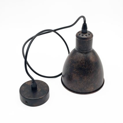 Brilagi - LED riputuslühter kaablil RIDDY 1xE27/60W/230V vaskne/patina