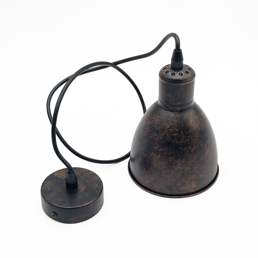 Brilagi - LED riputuslühter kaablil RIDDY 1xE27/60W/230V vaskne/patina