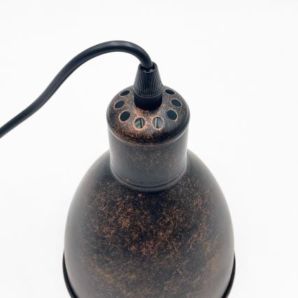 Brilagi - LED riputuslühter kaablil RIDDY 1xE27/60W/230V vaskne/patina