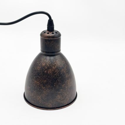 Brilagi - LED riputuslühter kaablil RIDDY 1xE27/60W/230V vaskne/patina