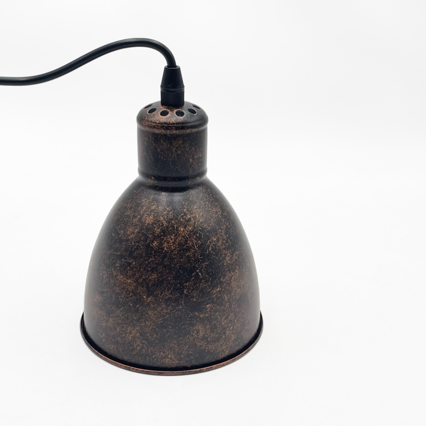 Brilagi - LED riputuslühter kaablil RIDDY 1xE27/60W/230V vaskne/patina