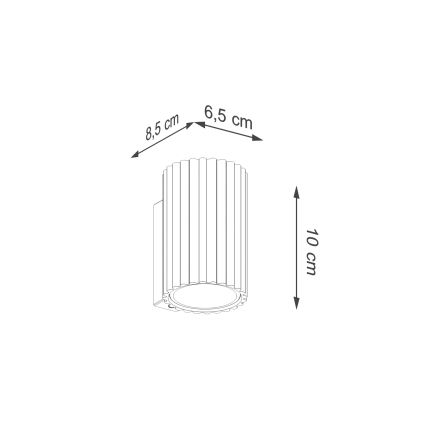 Brilagi - LED-seinalamp CRESTO 1xGU10/10W/230V 10 cm bordoopunane