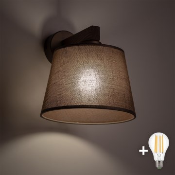 BRILAGI - LED seinalamp LATTE 1xE27/15W/230V mänd/pruun