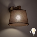 BRILAGI - LED Seinalamp LATTE SABIA 1xE27/15W/230V mänd/pruun