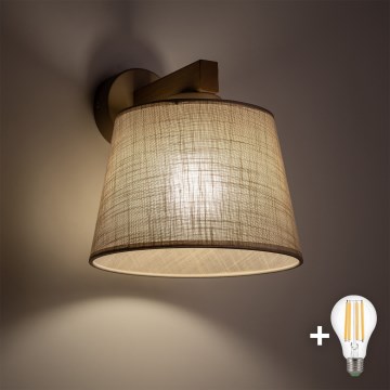 BRILAGI - LED seinalamp LATTE SABIA 1xE27/15W/230V männipuit/beež