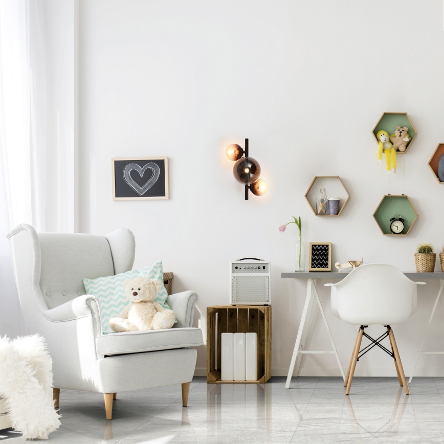 Brilagi - LED seinalamp MILLA 3xG9/3W/230V pruun/suitsune pruun