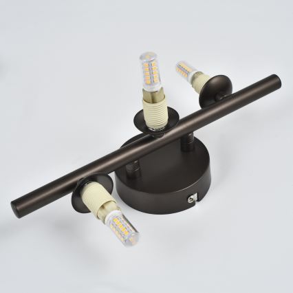 Brilagi - LED seinalamp MILLA 3xG9/3W/230V pruun/suitsune pruun