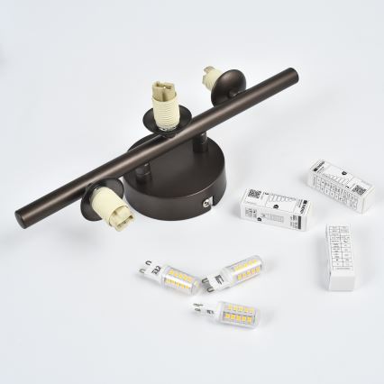 Brilagi - LED seinalamp MILLA 3xG9/3W/230V pruun/suitsune pruun