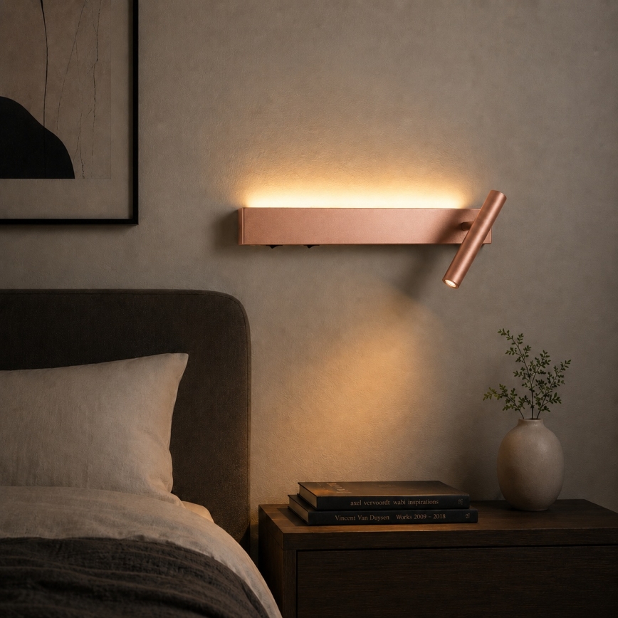 BRILAGI - ARLIX LED seinale paigaldatav spot-valgusti LED/3W/230V + LED/7W, pronks, CRI 90