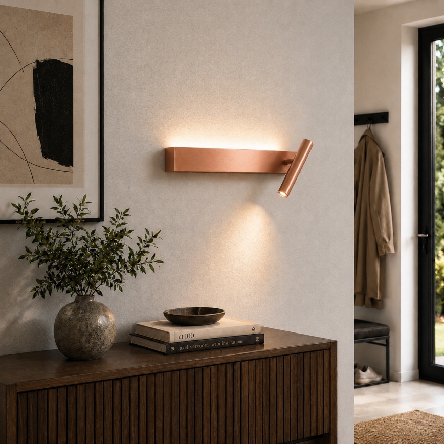BRILAGI - ARLIX LED seinale paigaldatav spot-valgusti LED/3W/230V + LED/7W, pronks, CRI 90