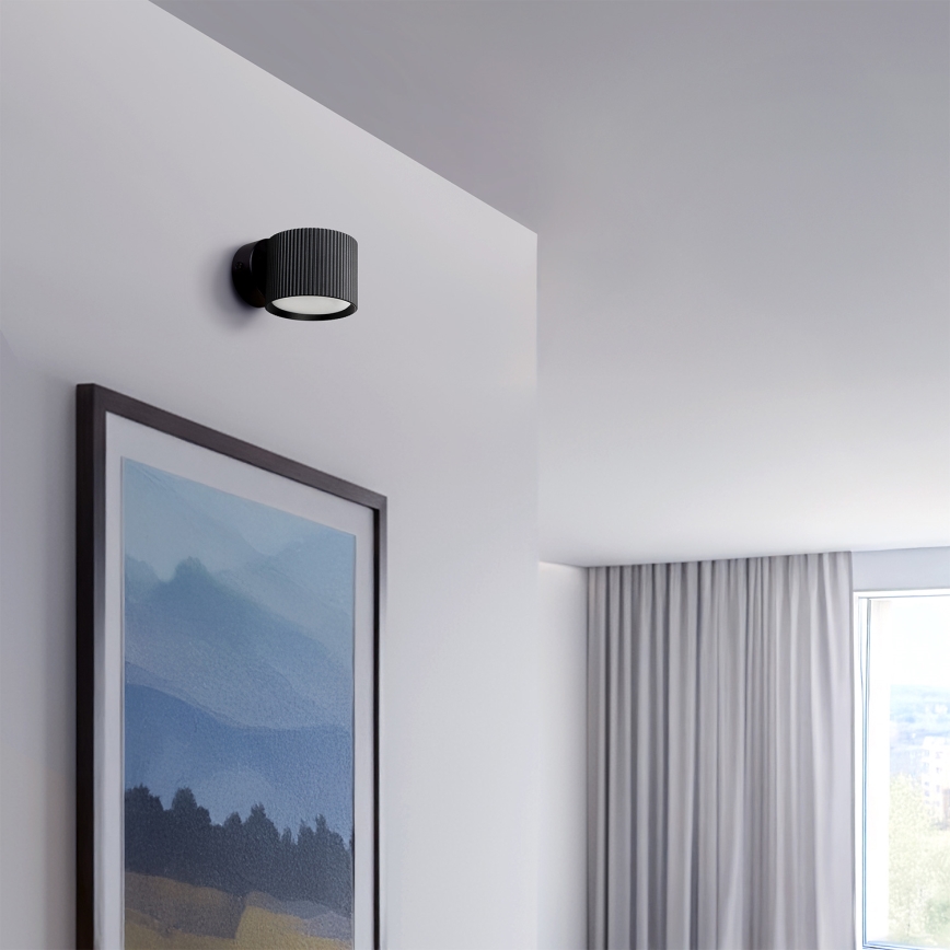 Brilagi - LED Seinale paigaldatav suunavalgusti STRIPY 1xGX53/15W/230V must