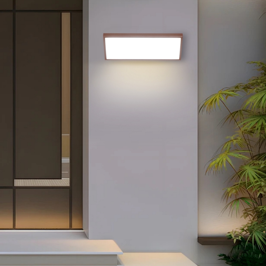 Brilagi - LED välisseinavalgusti anduriga TRIANGLE LED/42W/230V pruun IP65