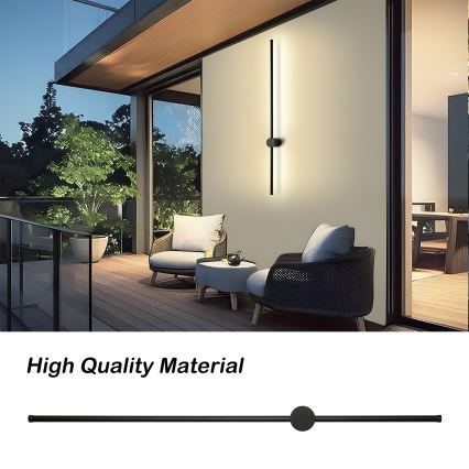 Brilagi - LED välisseinale paigaldatav seinavalgusti AURA LED/20W/230V 3000K IP54 97 cm must CRI 90