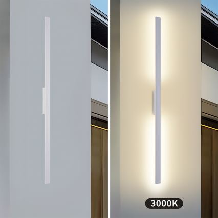 Brilagi - LUNA LED välisseinavalgusti 30W/230V, 3000K, IP65, 150 cm, valge, CRI 90
